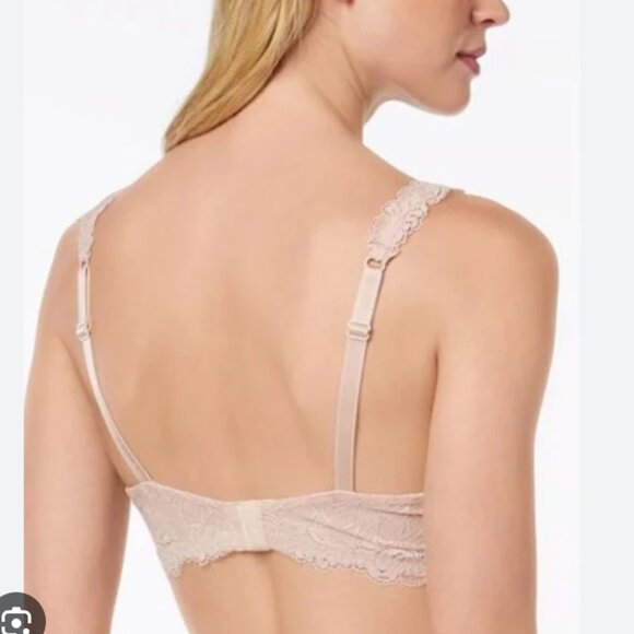 Wacoal Vivid Encounter Lace-Trim Contour Bra in Beige, Size 38DDD (38F), 853395 - Picture 2 of 6